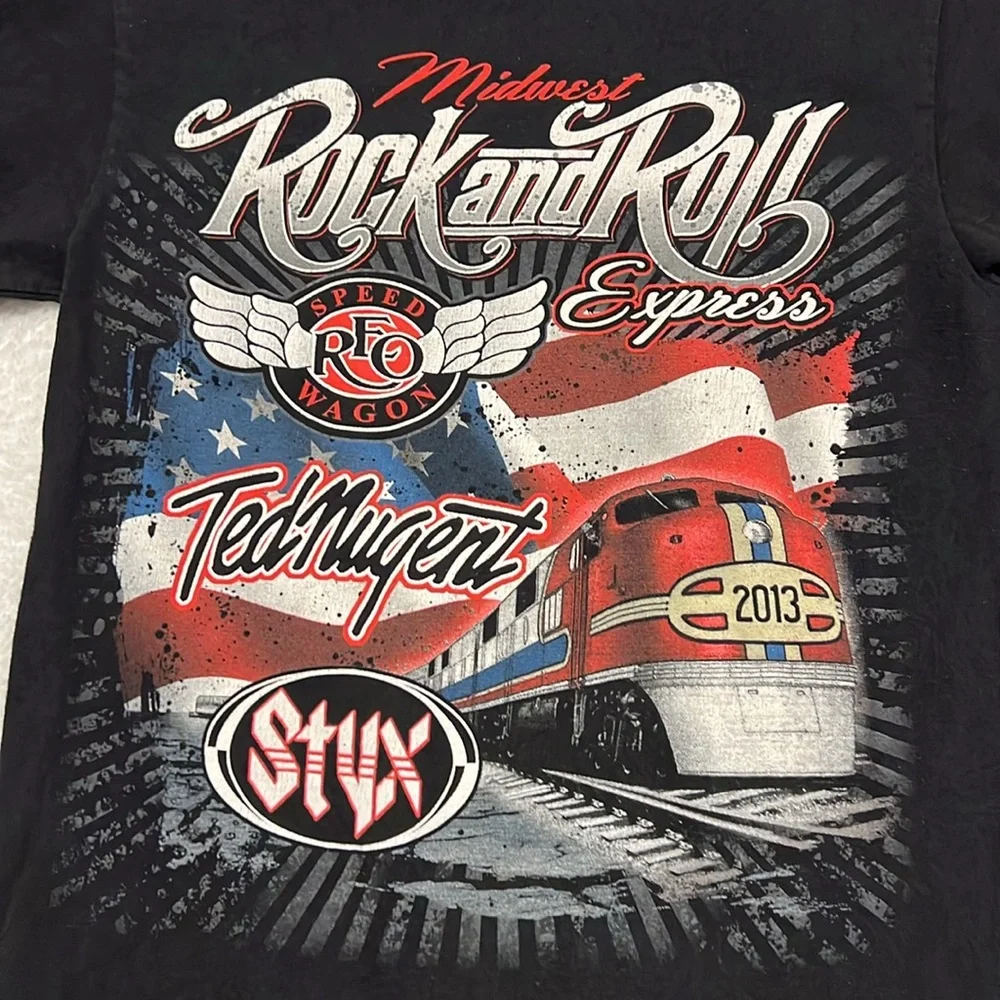 2013 Midwest Rock And Roll Express‎ REO Speed Wagon Ted Nugent Styx Men's Small